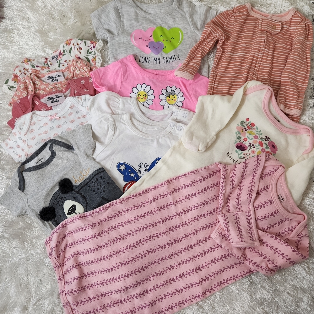 Baby Girl 0-3 Month Clothing Lot
